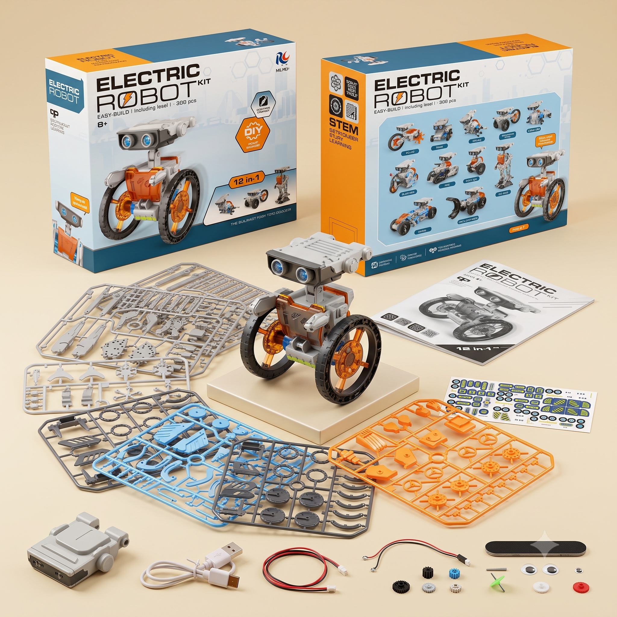 12-in-1 Electric Robot Kit